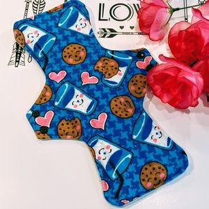 Cloth Reusable Menstrual Pad Cookies and Milk